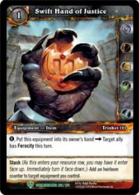 warcraft tcg worldbreaker swift hand of justice