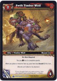 warcraft tcg wrathgate swift timber wolf