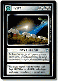 star trek 1e reflections 1 system 5 disruptors foil