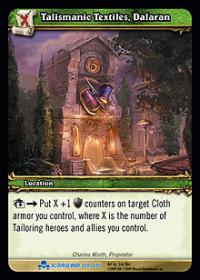 warcraft tcg scourgewar talismanic textiles dalaran