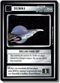 star trek 1e 1e promotional premium tarellian plague ship foil