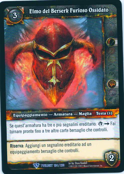 Tarnished Raging Berserker's Helm (Italian