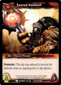 warcraft tcg betrayal of the guardian tauren sunhoof