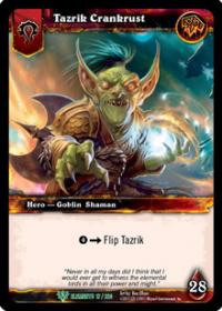 warcraft tcg foil hero cards tazrik crankrust foil hero