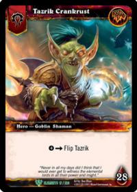 warcraft tcg foil hero cards tazrik crankrust foil hero