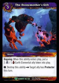 warcraft tcg war of the elements the stonemother s gift