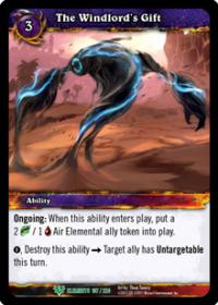 warcraft tcg war of the elements the windlord s gift