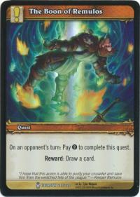 warcraft tcg foil and promo cards the boon of remulos foil