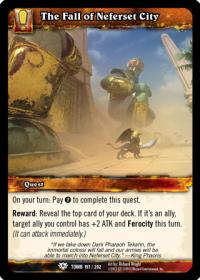 warcraft tcg tomb of the forgotten the fall of neferset city