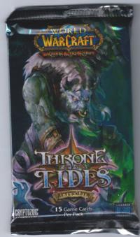 warcraft tcg warcraft sealed product throne of the tides booster pack