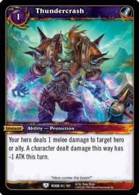 warcraft tcg reign of fire thundercrash