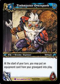 warcraft tcg fires of outland tinkmaster overspark