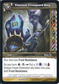 warcraft tcg crafted cards titanium frostguard ring