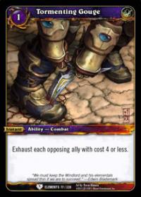warcraft tcg war of the elements tormenting gouge