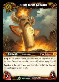 warcraft tcg reign of fire totem from beyond