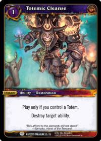 warcraft tcg battle of aspects totemic cleanse