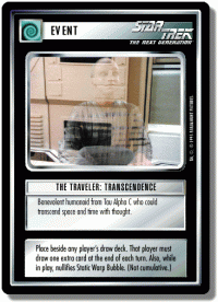 star trek 1e 1e promotional premium the traveler transcendence foil