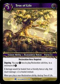 warcraft tcg fires of outland tree of life