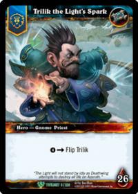 warcraft tcg foil hero cards trilik the light s spark foil hero