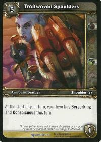 warcraft tcg crafted cards trollwoven spaulders