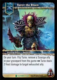 warcraft tcg foil hero cards turov the risen foil hero