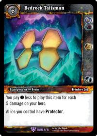 warcraft tcg crafted cards bedrock talisman