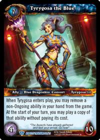 warcraft tcg battle of aspects tyrygosa the blue