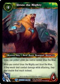 warcraft tcg war of the ancients ursoc the mighty