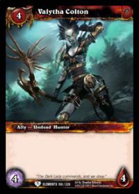 warcraft tcg war of the elements valytha colton