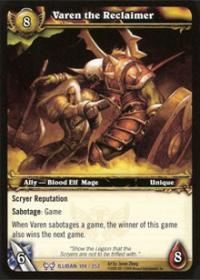 warcraft tcg the hunt for illidan varen the reclaimer