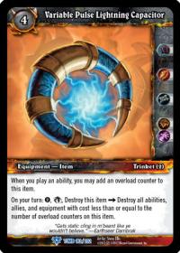 warcraft tcg tomb of the forgotten variable pulse lightning capacitor