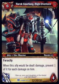 warcraft tcg icecrown citadel varok saurfang high overlord