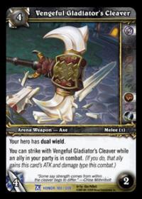 warcraft tcg fields of honor vengeful gladiator s cleaver