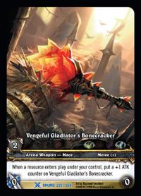 warcraft tcg extended art vengeful gladiator s bonecracker ea