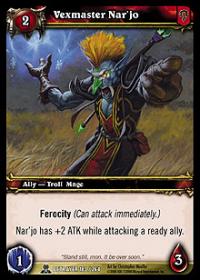 warcraft tcg archives vexmaster nar jo foil