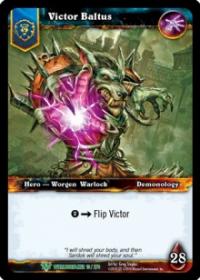 warcraft tcg foil hero cards victor baltus foil hero