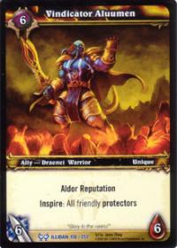 warcraft tcg the hunt for illidan vindicator aluumen