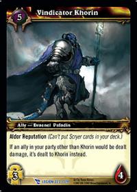 warcraft tcg march of legion vindicator khorin