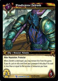 warcraft tcg march of legion vindicator zalreth