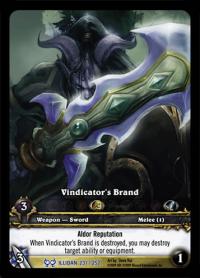 warcraft tcg extended art vindicator s brand ea