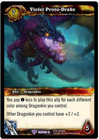 warcraft tcg crafted cards violet proto drake