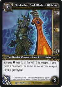 warcraft tcg icecrown voldrethar dark blade of oblivion