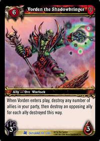 warcraft tcg fires of outland vorden the shadowbringer