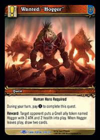 warcraft tcg the dark portal wanted hogger