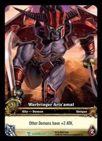 warcraft tcg extended art warbringer arix amal ea