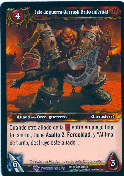 Warchief Garrosh Hellscream (Spanish)