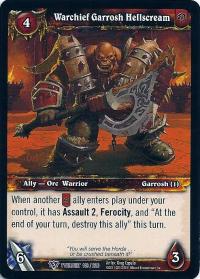 warcraft tcg twilight of the dragons warchief garrosh hellscream