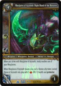 warcraft tcg black temple warglaive of azzinoth right hand