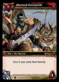 warcraft tcg heroes of azeroth warlord goretooth