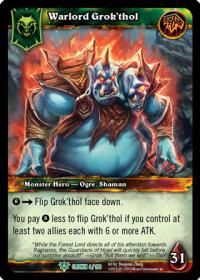 warcraft tcg foil hero cards warlord grok thal foil hero